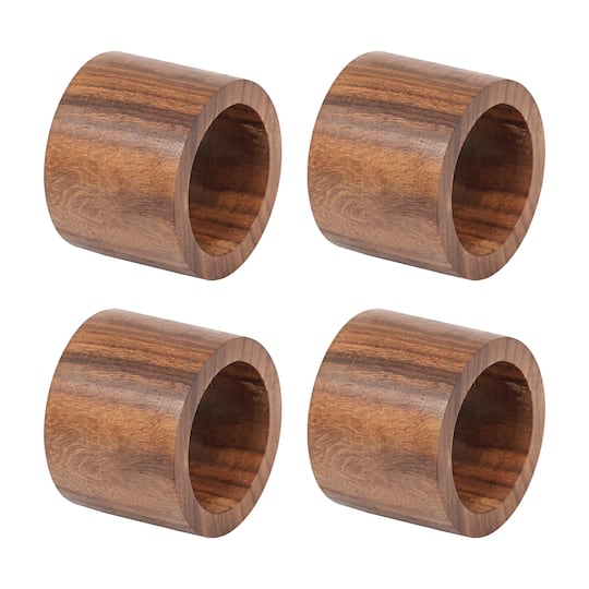DII® Wood Band Napkin Rings, 4ct.